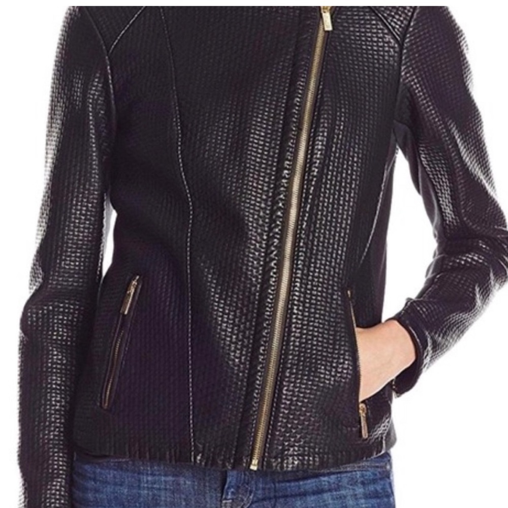 Calvin Klein Faux Leather Moto Jacket